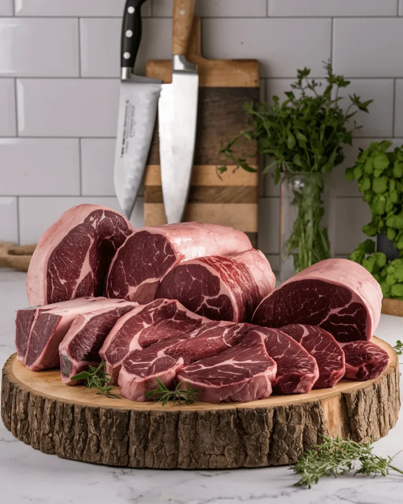 Best venison cuts for roasting, sliced and displayed