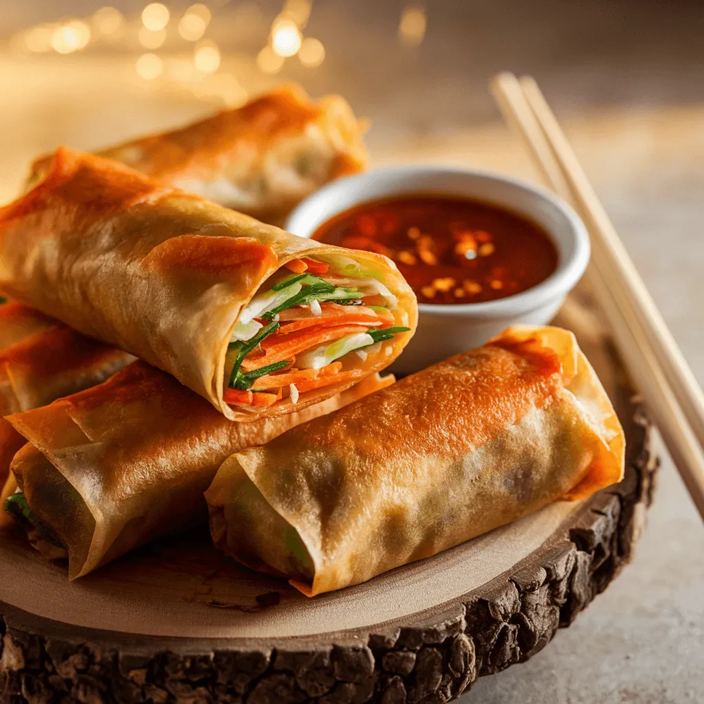 Crispy veggie egg roll recipe