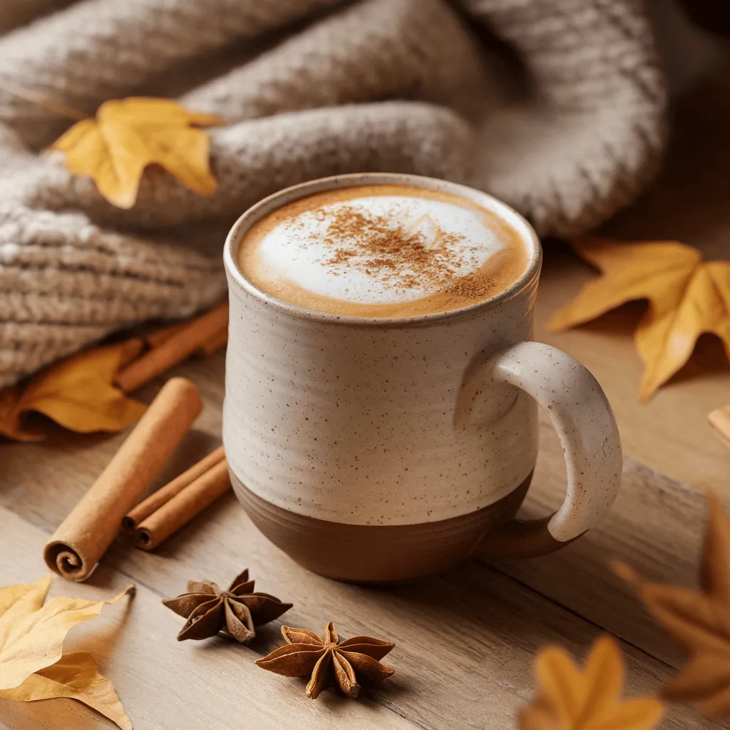 Pumpkin Spice Chai Latte in a cozy fall setting