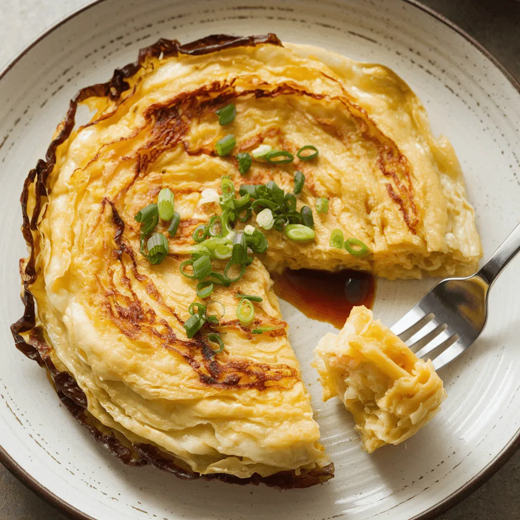 cabbage omelette recipe variation