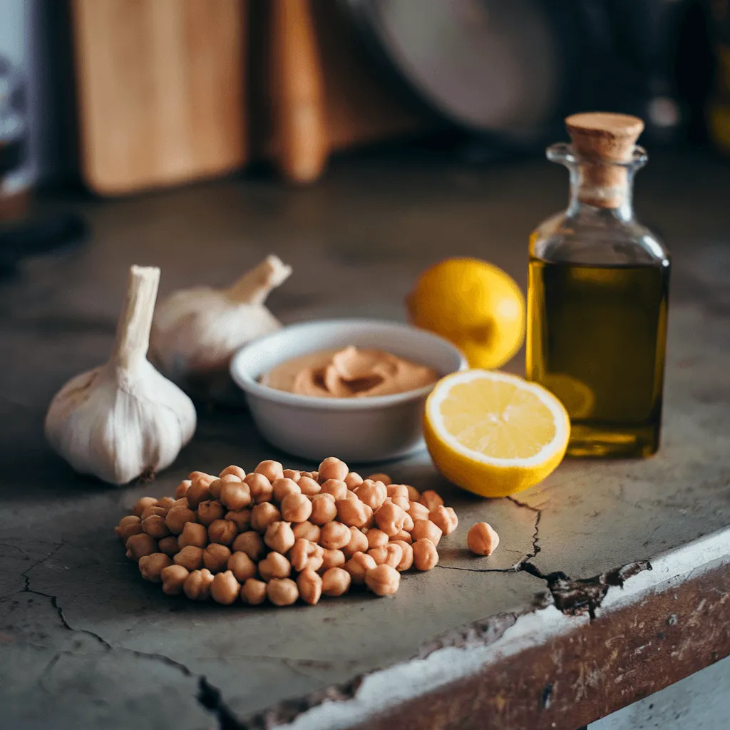 Fresh Ingredients for Homemade Hummus