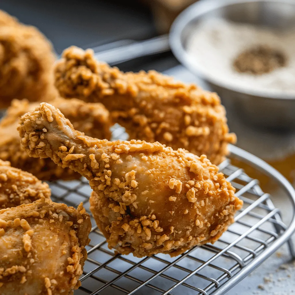 Fried crispy chicken pieces for wrap