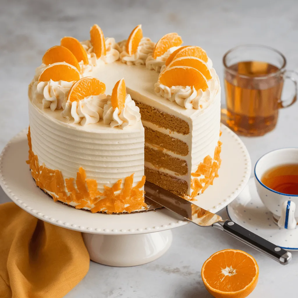 Mandarin orange cake with cream cheese frosting