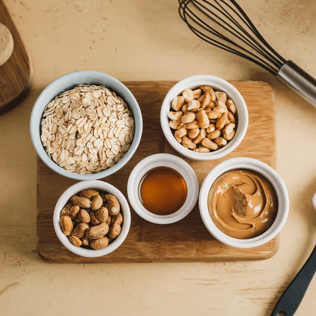 Ingredients for homemade protein bars