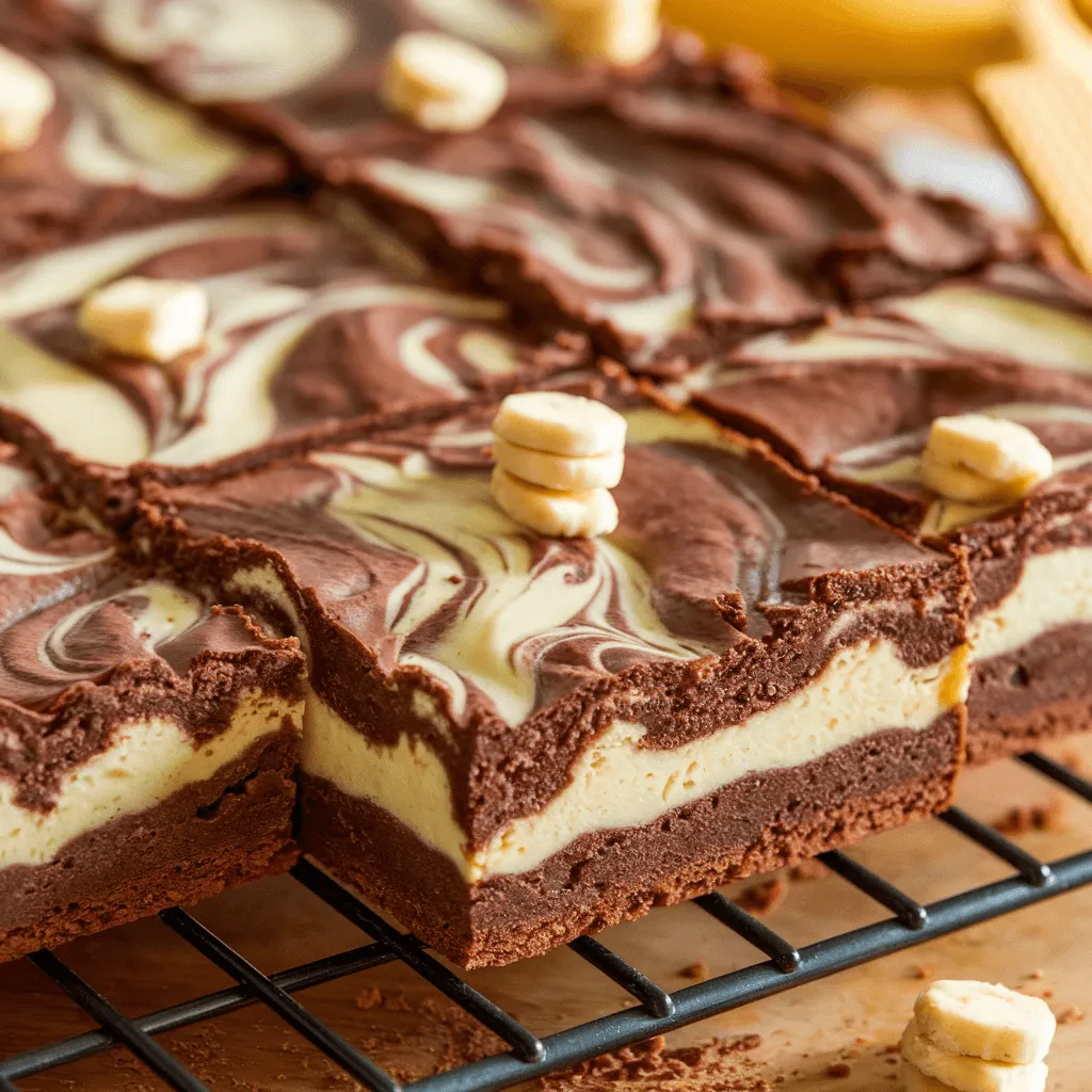 Banana pudding brownies fresh out of the oven