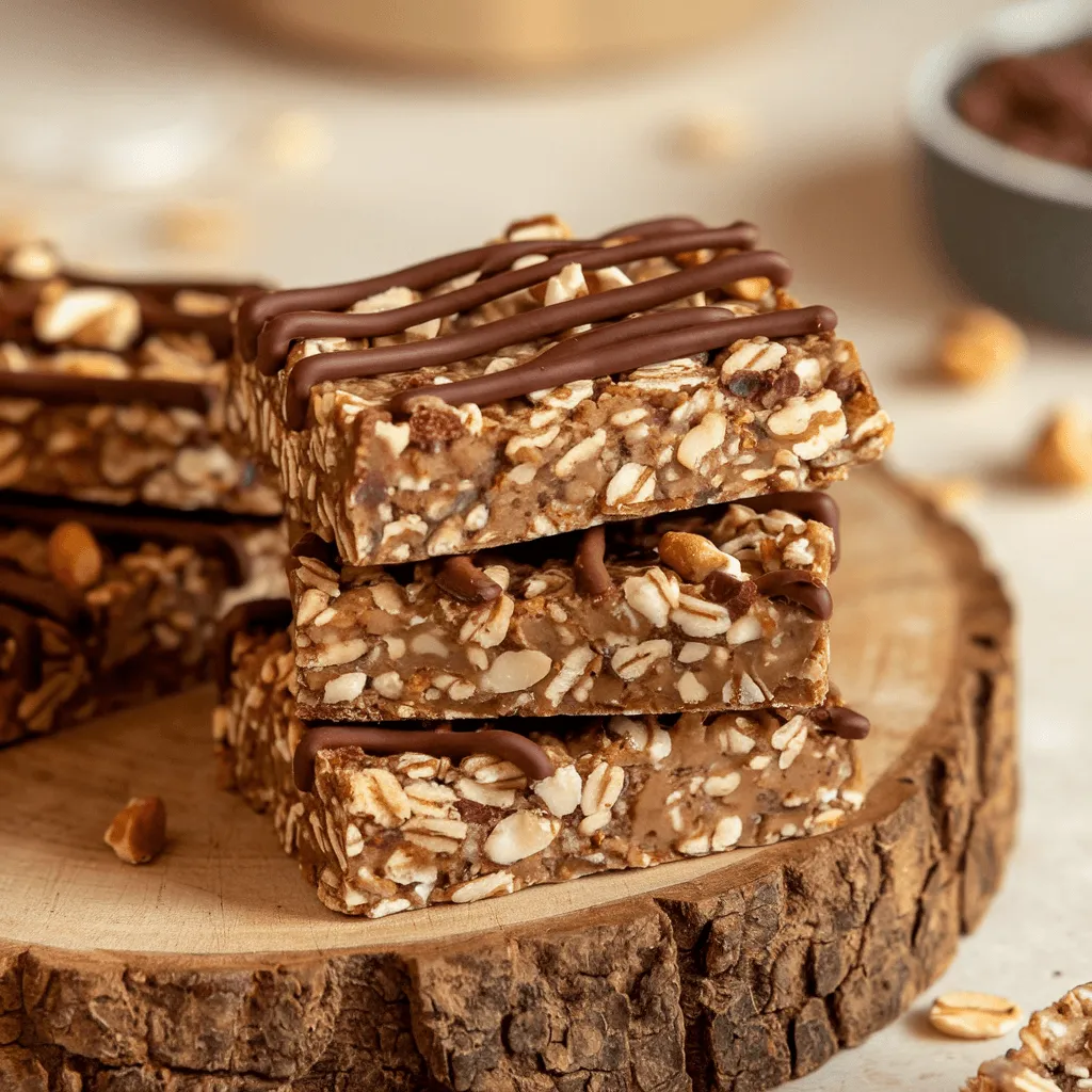 "Homemade protein bars with oats and nuts"