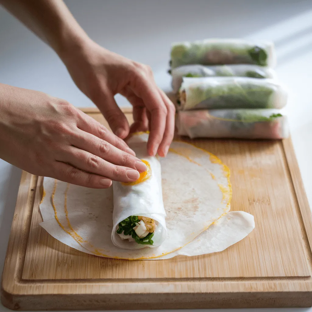 How to wrap Vietnamese egg rolls step by step