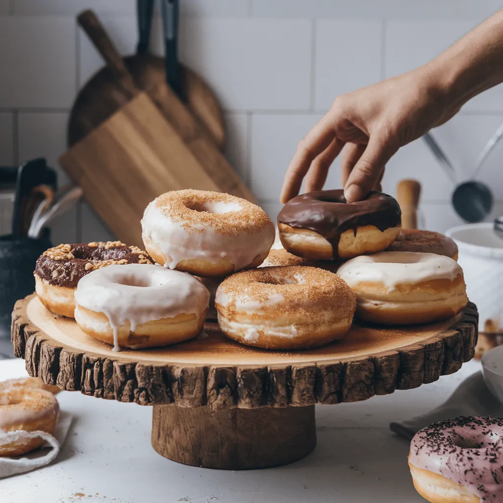 "Tasty Variations: Glazed, Sugar-Coated & Filled Buttermilk Donuts"