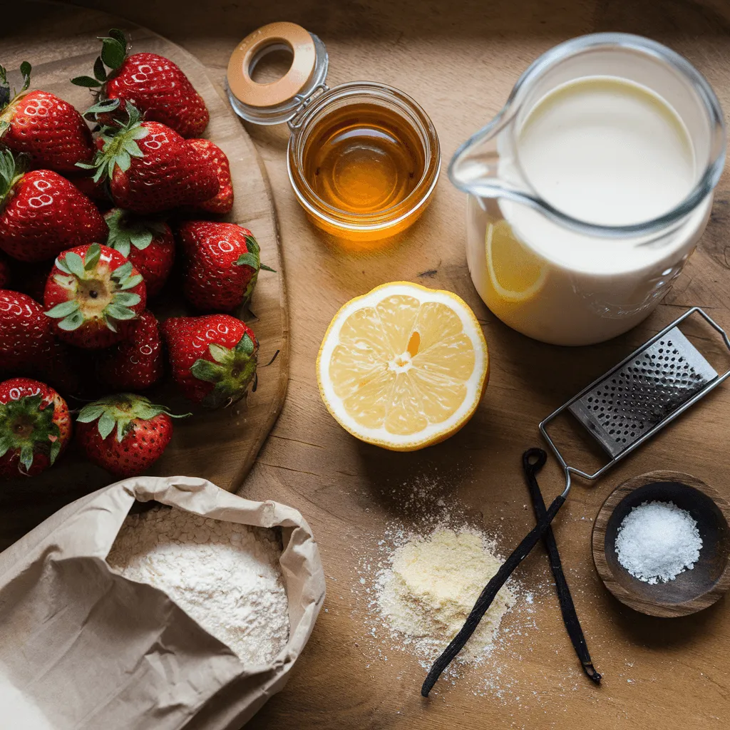 Strawberry Pudding ingredients